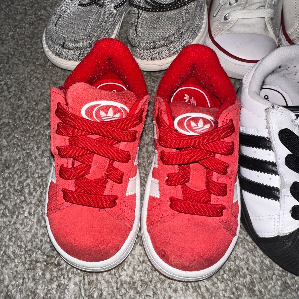 Adidas Kids Red Sneakers size 7